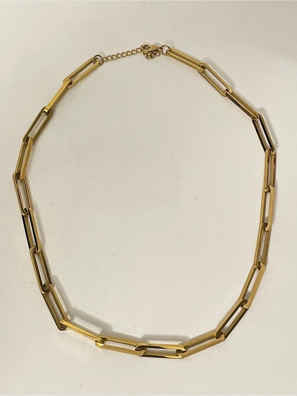 NWOT Gold-Tone Paperclip Link Chain Necklace